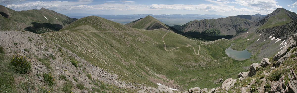 Hermit Pass with Horseshoe and Eureka Lakes
